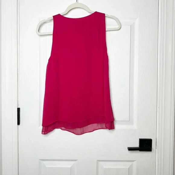 DIANE VON FURSTENBERG Raica‎ 100 % Silk keyhole Pink Sleeveless Top Size P - Picture 8 of 9